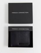 French Connection Metal Bar Wallet In Black