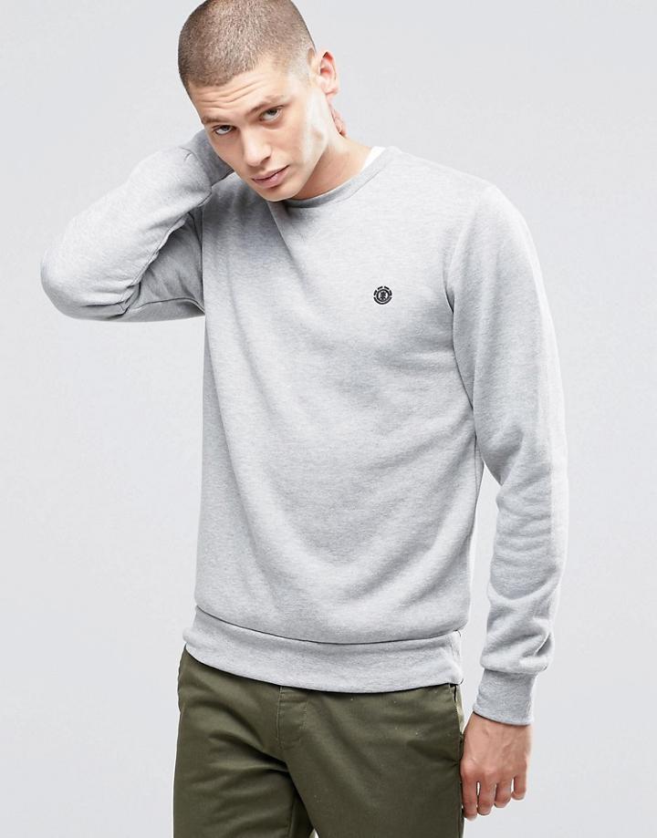 Element Logo Crew Sweatshirt Gray Heather - Gray