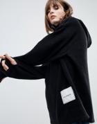 Cheap Monday Fleece Hoodie With Patch Logo - Black