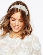 Asos Wedding Crystal Headband - White