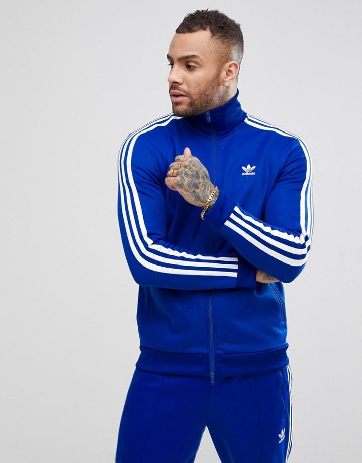 Adidas Originals Adicolor Beckenbauer Track Jacket In Blue Cw1252 - Blue