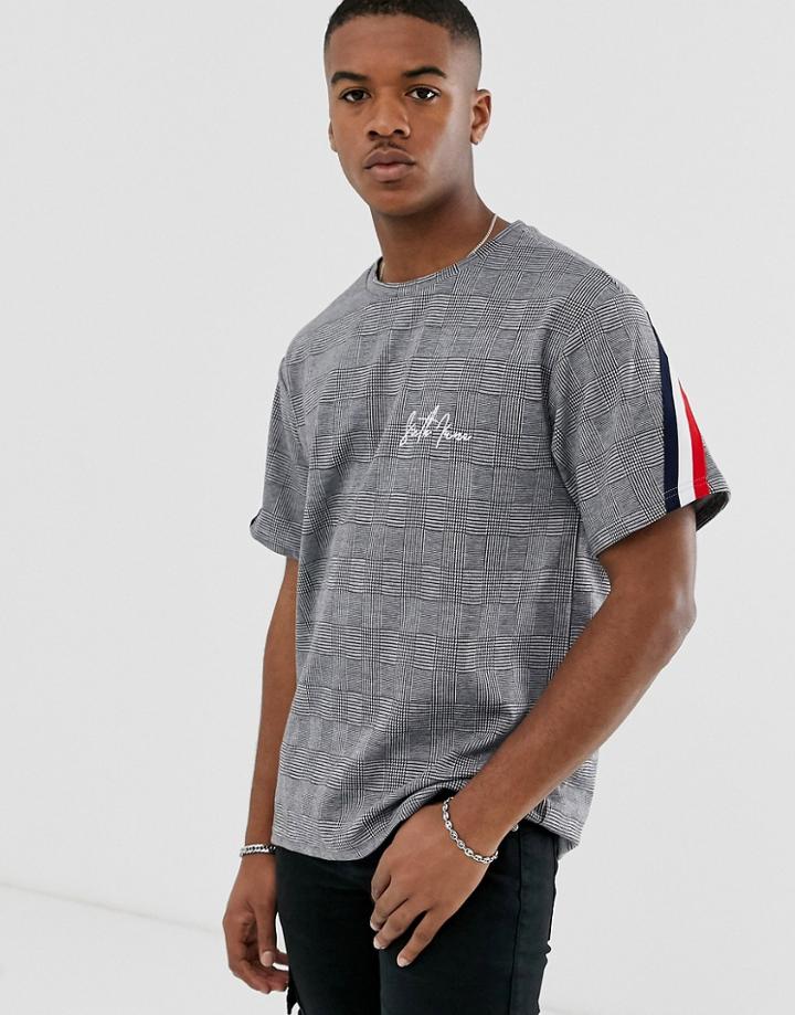Sixth June T-shirt In Gray Prince Of Wales Check