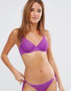 Pour Moi Bora Bora Underwired Bikini Top - Purple