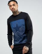 Diesel David Denim Star Sweatshirt - Black