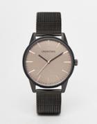 Unknown Classic Mesh Watch With Brown Dial - Black