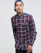Jack & Jones Check Shirt With Double Pockets - Red