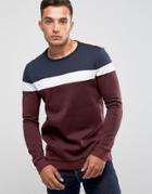 Only & Sons Sweatshirt With Sport Stripe - Navy