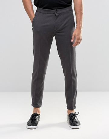 Lindbergh Cropped Casual Pant In Gray - Gray