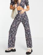 Miss Selfridge Wide Leg Trouser In Floral Print-multi
