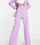 Naanaa Tall High Rise Wide Leg Pants In Purple