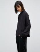 Weekday Sweatshirt Shape Blouse - Black