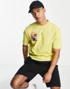 River Island 'scream' T-shirt In Yellow