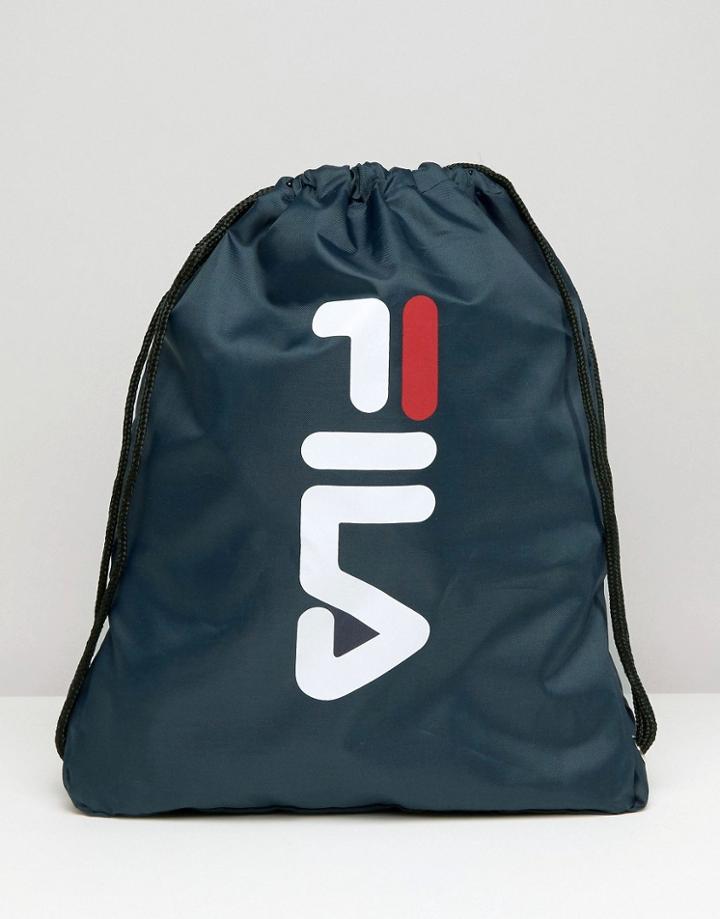 Fila Vintage Drawstring Bag In Navy - Navy