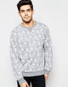 D-struct Geo Slub Marl Sweater - Gray
