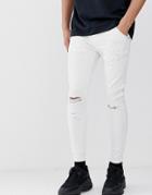 Siksilk Skinny Jeans In White - White