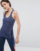 Esprit Contrast Piped Gym Top - Blue