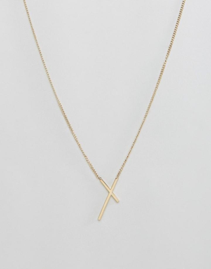 Vitaly Intersekt Cross Pendant Necklace In Gold - Gold