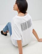 Cheap Monday Repeat Logo Up T-shirt - White