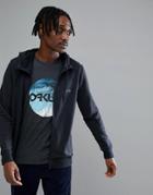 Oakley Training Link Full Zip Fleece Hoodie Slim Fit In Black - Black