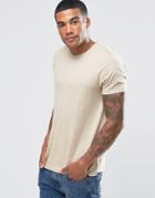 Asos T-shirt With Crew Neck In Beige - Beige