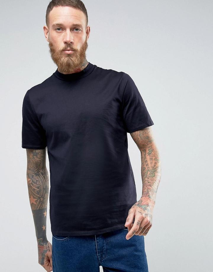 Kiomi T-shirt With Turtleneck - Navy