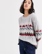 Native Youth Sweater In Fairisle Knit