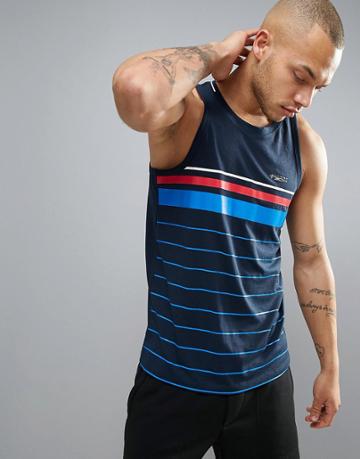 Jack & Jones Tech Tank With Stripe - Navy