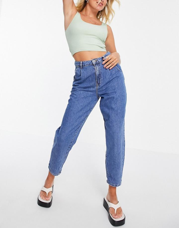 Mango Balloon Leg Jeans In Blue-blues