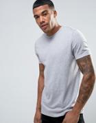 Asos Design T-shirt With Crew Neck In Gray - Gray