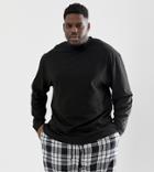 Collusion Plus Regular Fit Long Sleeve T-shirt In Black