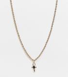 Reclaimed Vintage Inspired Twist Chain Necklace With Egyptian Cross In Gold