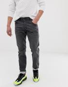 Diesel D-bazer Tapered Slim Fit Jeans In 0699p Gray