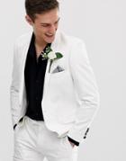 Twisted Tailor Super Skinny Wedding Suit Jacket In White