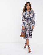 Ted Baker Lilis Quartz Print Midi Dress-multi