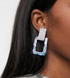 Reclaimed Vintage Inspired Blue Tort Earring With Sparkle Detail-blues