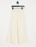 Dr Denim Li Straight Leg Mid Rise Jeans In Light Ecru-white