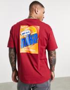 Nike Keep It Clean Graphic Back Print T-shirt In Burgundy-red