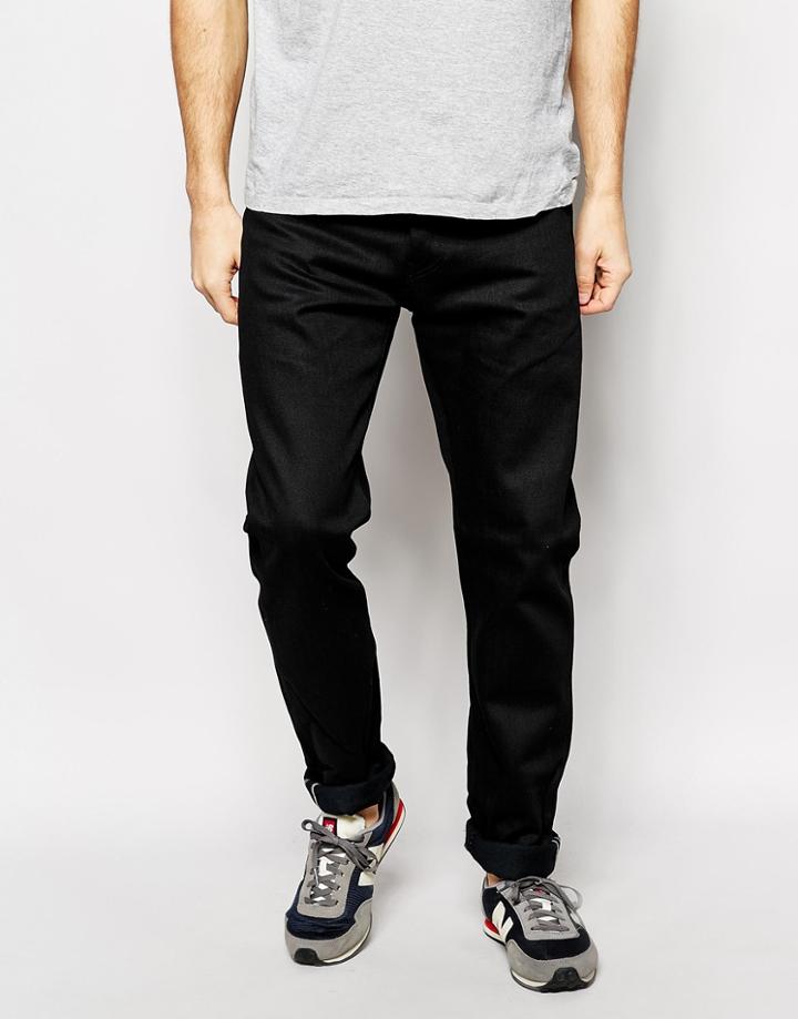 Edwin Jeans Ed80 Selvage Slim Tapered Fit Black - Black