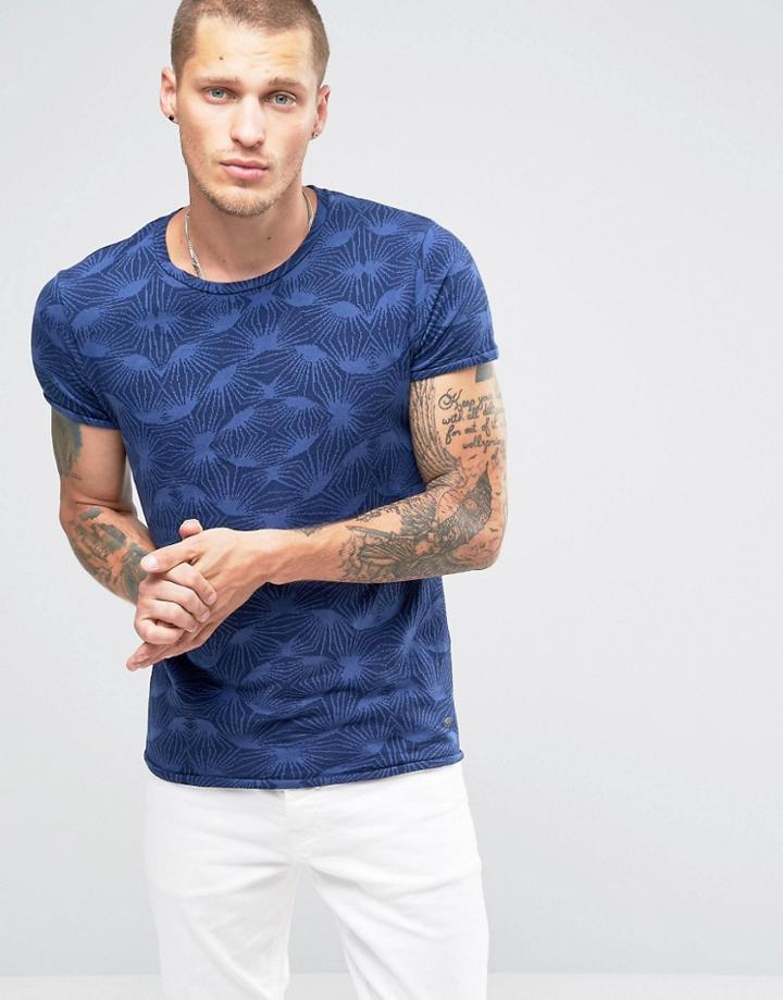 Scotch And Soda Vintage Jacquard T-shirt - Blue