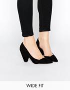 Asos Sapphire Wide Fit Pointed Heels - Black