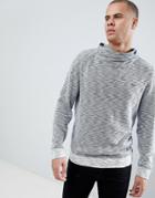 Esprit Funnel Neck Sweatshirt In Gray Marl - Navy