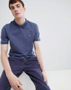 Original Penguin Winston Pique Polo Small Logo In Blue Marl - Blue
