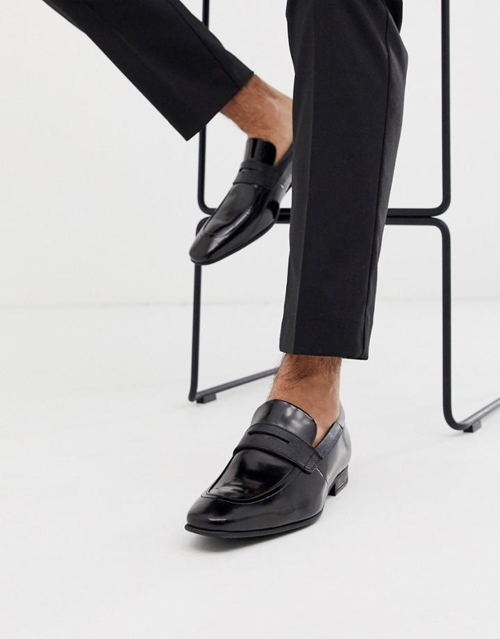 Ted Baker Gaelhi Loafers In Black Hi Shine
