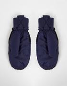 Topman Padded Mittens With Sherpa In Blue-blues
