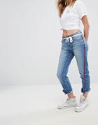 Tommy Hilfiger Denim Twist Ankle Jean With Contrast Piping - Blue
