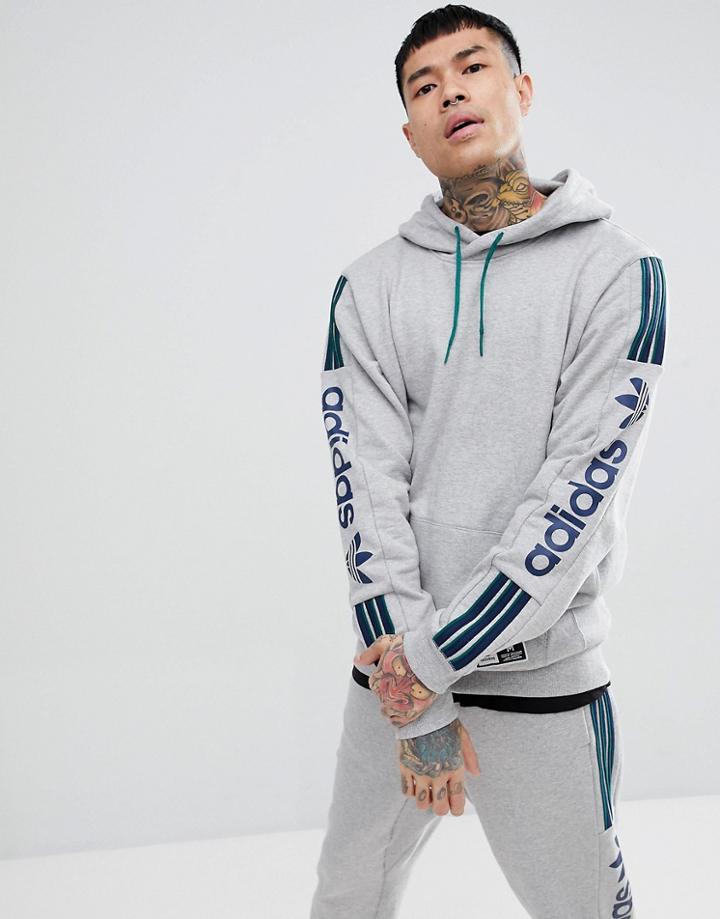 Adidas Skateboarding Quarzo Fleece Hoodie In Gray Ce1837 - Gray