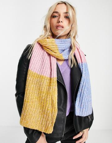 Boardmans Knitted Scarf In Multi