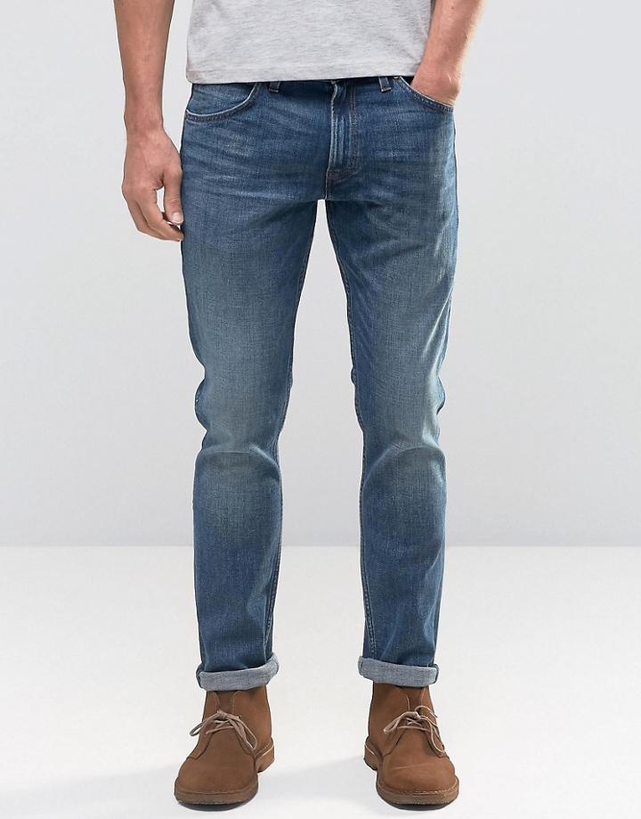 Wrangler Slim Jean In Green Cast Wash - Blue