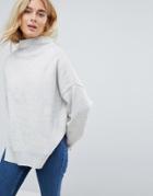 Weekday High Neck Wool Sweater With Contrast Lining - Yellow