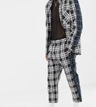 Milk It Vintage Relaxed Check Pants With Contrast Side Stripe - Black